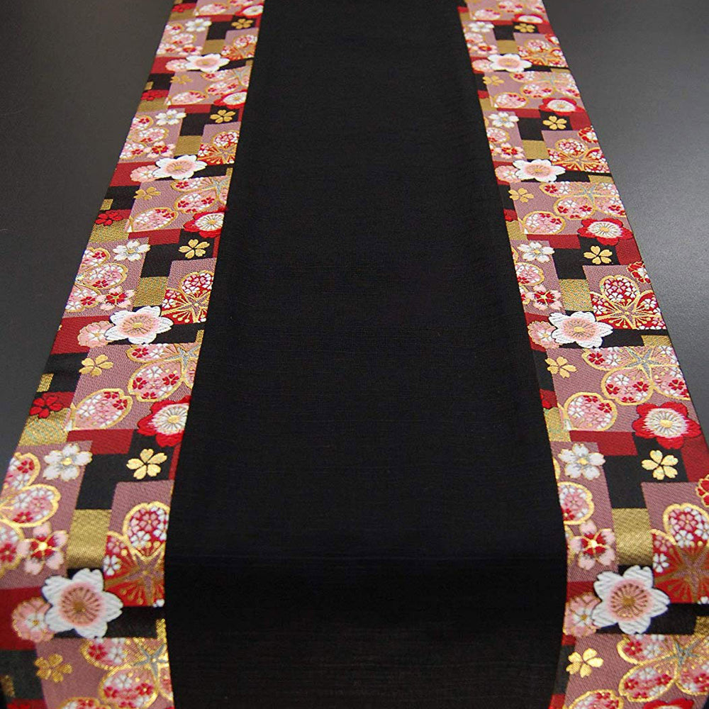 着物テーブルランナー 150×30㎝ 紅桜（べにざくら） 箱入り